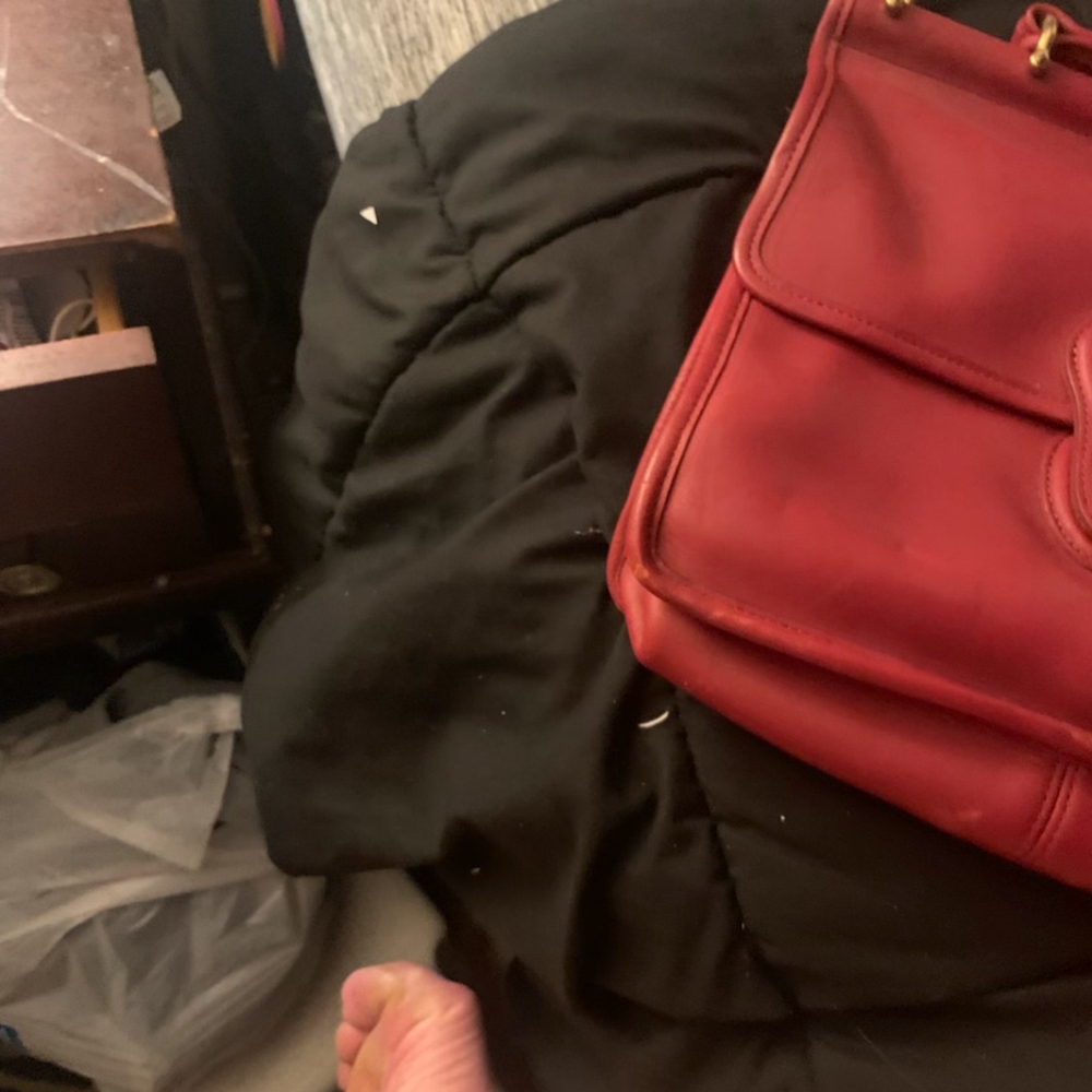 Vintage Coach Willis red saddle bag